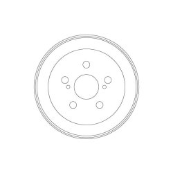 Tambour de frein TRW DB4550 pour TOYOTA OE 42431-32121