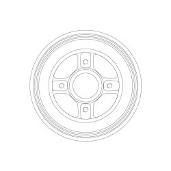 Brake Drum TRW DB4558MR OE Ref 43 20 099 41R