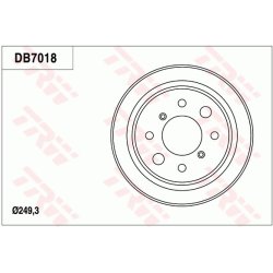 Tambour de frein TRW DB7018 pour TRIUMPH STAG OE R216092