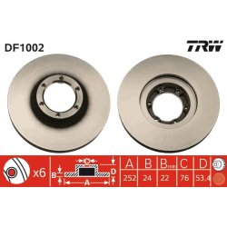 Disque de frein TRW DF1002 pour VAUXHALL, RENAULT OE 4403283