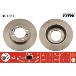Brake Disc TRW DF1011 OE Ref 77 01 467 115