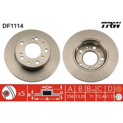 Brake Disc TRW DF1114 OE Ref ZF 044 509 31