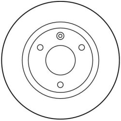 Disque de frein TRW DF1120 pour CITROËN, MEGA, PEUGEOT OE 95027199 TRW
