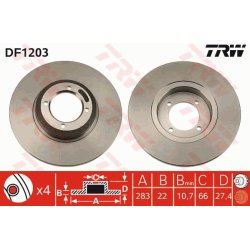 Brake Disc TRW DF1203 OE Ref 4246 84