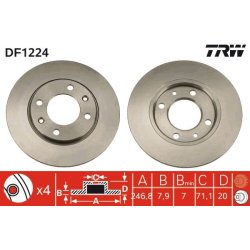 Brake Disc TRW DF1224 OE Ref 4246 99
