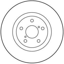 Disque de frein TRW DF1437 pour SUBARU, TOYOTA OE 26310AA091 TRW