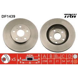 Brake Disc TRW DF1439 OE Ref 43512-20270