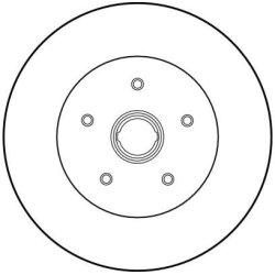 Disque de frein TRW DF1524S pour VW TRANSPORTER OE 251407617 TRW