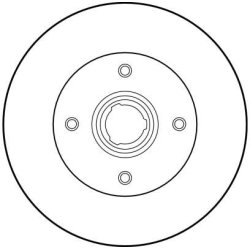 Disque de frein TRW DF1529 pour SEAT, VW OE 1HM615601 TRW