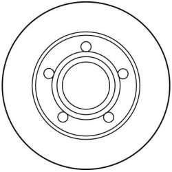 Disque de frein TRW DF1542 pour AUDI 100, 200, QUATTRO OE 437615601 TRW