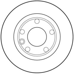Disque de frein TRW DF1593 pour VW Kombi, Transporter OE 701615301C TRW