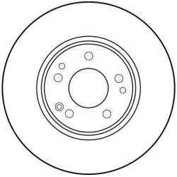 Disque de frein TRW DF1594 pour MERCEDES OE A1294212612 TRW