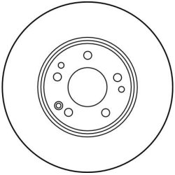 Disque de frein TRW DF1598 pour MERCEDES 124, CLASSE E OE A1244211512 TRW