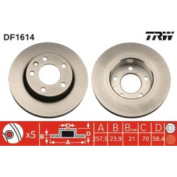 Brake Disc TRW DF1614 OE Ref 90271134