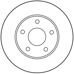 Disque de frein TRW DF1647 pour FORD SCORPIO OE 93GX-1125-BA TRW