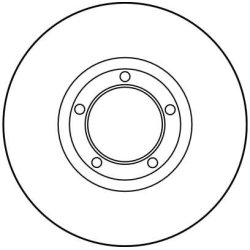 Disque de frein TRW DF1653 pour FORD TRANSIT OE 6135249 TRW