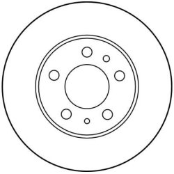 Disque de frein TRW DF1687 pour VOLVO 240, 260 OE 2707396 TRW