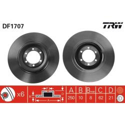 Disque de frein TRW DF1707 pour ALFA ROMEO OE 0060526121