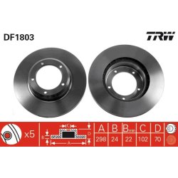 Brake Disc TRW DF1803 OE Ref FTC 902