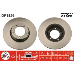 Brake Disc TRW DF1826 OE Ref NAM2107