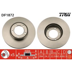 Brake Disc TRW DF1872 OE Ref CAC2647