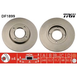 Brake Disc TRW DF1899 OE Ref GBD90808
