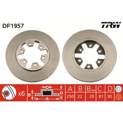 Brake Disc TRW DF1957 OE Ref 40202-09W01