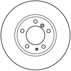 Disque de frein TRW DF2558 pour BMW Série 5 et Série 7, référence d'origine 34111155322 TRW
