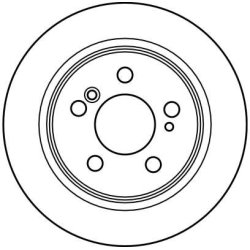 Disque de frein TRW DF2563 pour MERCEDES 124, Classe E, Classe S TRW