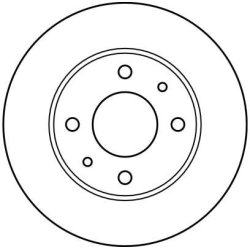 Disque de frein TRW DF2576 pour NISSAN 100NX, SUNNY, WINGROAD OE 40206-60Y01 TRW