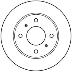 Disque de frein TRW DF2591 pour FORD, INFINITI, NISSAN OE 40206-93J01 TRW
