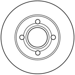 Disque de frein TRW DF2598 pour AUDI 80 OE 895615301 TRW