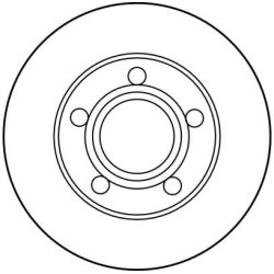 Disque de frein TRW DF2651 pour AUDI, HONGQI, SKODA, VW OE 4A0615301A TRW
