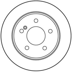 Disque de frein TRW DF2653 pour MERCEDES 124, CLASSE C OE A2024230012 TRW