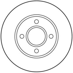 Disque de frein TRW DF2682 pour FORD ESCORT, ORION OE 91AX-1125-AB TRW