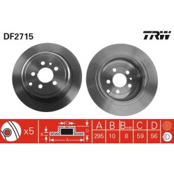 Brake Disc TRW DF2715 OE Ref 4246 J5