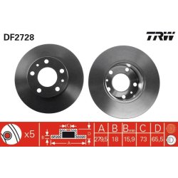 Brake Disc TRW DF2728 OE Ref 4249 H6