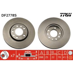 Brake Disc TRW DF2778S OE Ref 32025723