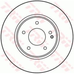 Disque de frein TRW DF2779 pour MERCEDES CLASSE E OE 2104210712 TRW