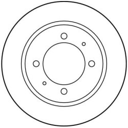 Disque de frein TRW DF2784 pour MITSUBISHI, PROTON, VOLVO OE MR913846 TRW