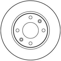 Disque de frein TRW DF2815 pour CITROËN, PEUGEOT OE 169014 TRW