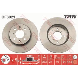 Brake Disc TRW DF3021 OE Ref 45251-TG5-H00