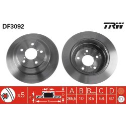 Brake Disc TRW DF3092 OE Ref 26310AA040