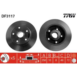 Brake Disc TRW DF3117 OE Ref E93Z1125C