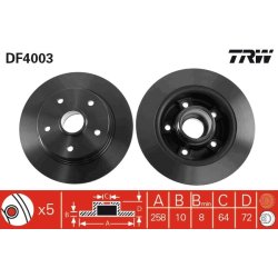 Brake Disc TRW DF4003 OE Ref GM09-26-251B
