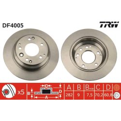 Brake Disc TRW DF4005 OE Ref 1327673R