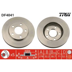 Brake Disc TRW DF4041 OE Ref 18021359