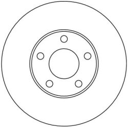 Disque de frein TRW DF4045 pour VW PASSAT OE 8E0615301A TRW
