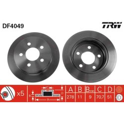 Brake Disc TRW DF4049 OE Ref 569107