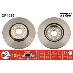 Brake Disc TRW DF4059 OE Ref 71740119
